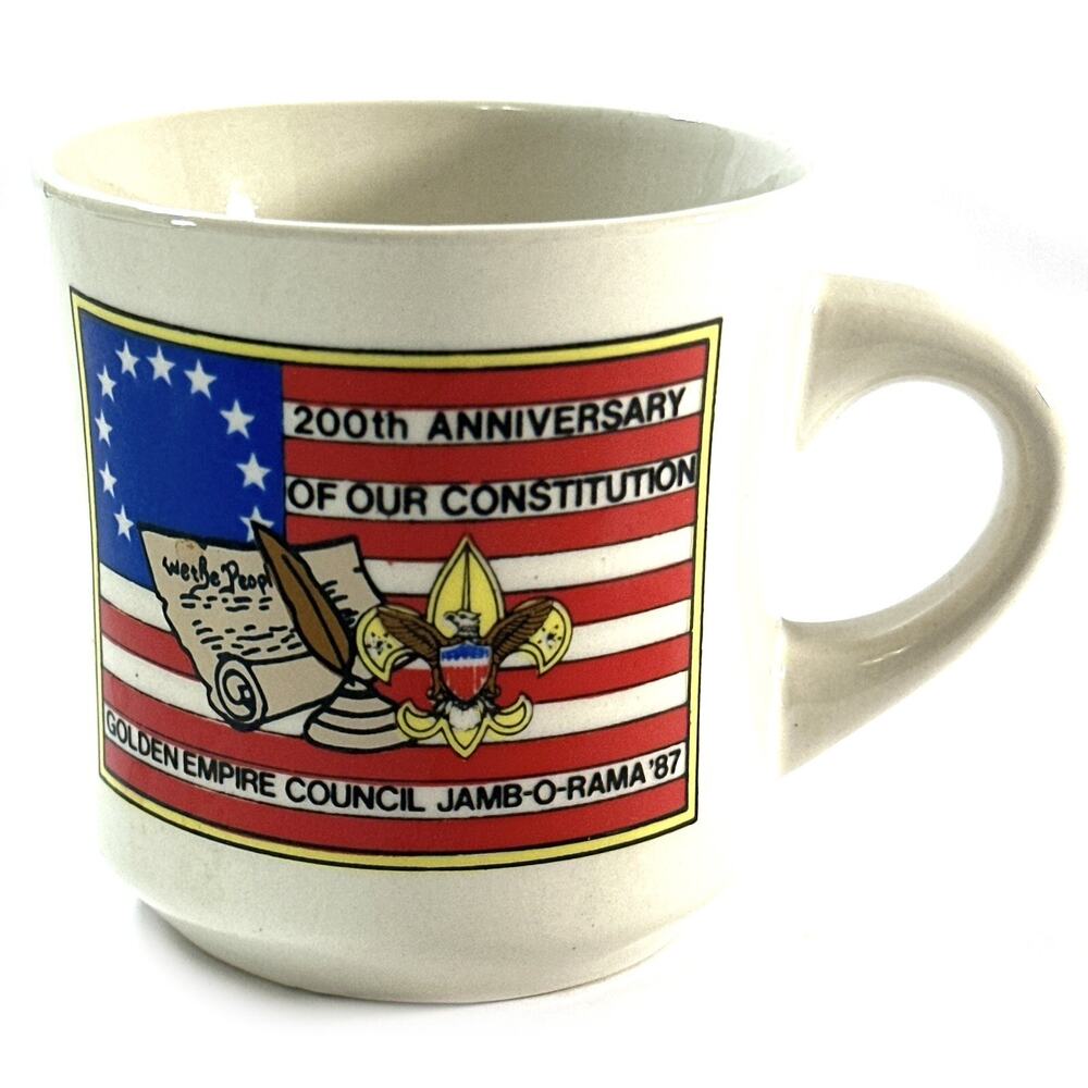 Rare 200th Anniversary Of Constitution Golden Empire Council Jamb-O-Rama ‘87 Mug - Picture 3 of 10
